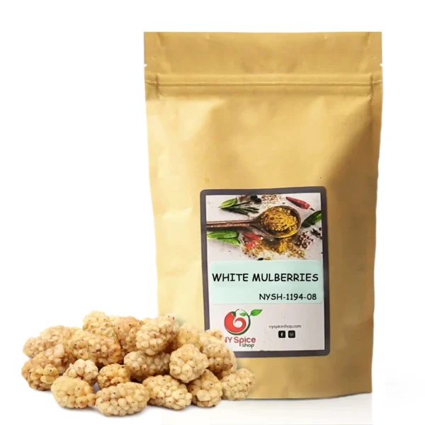 NY Spice Shop White Dried Mulberry 8 Ounce All Natural & Sun-Dried Mulberries
